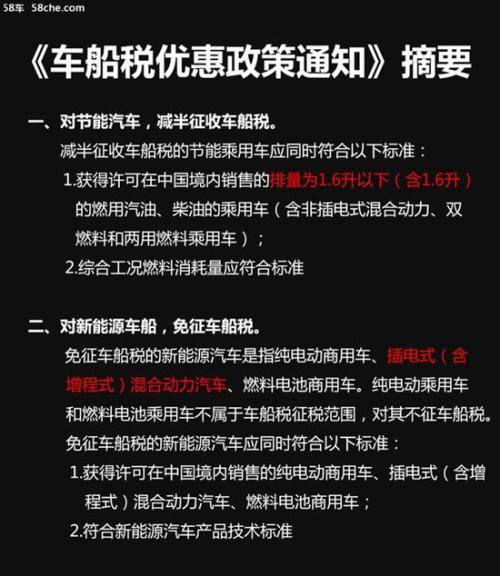 车船税新政解读，新车车船税详解，购车须知与税收优惠概览